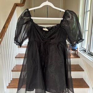 Elegant Black Sheer Dress
